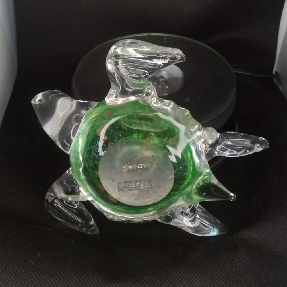 Lenox Paper Weight Colorful Glass Turtle Aquarium Decor